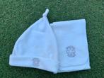 TE KOOP: leuke witte kindermuts en -sjaal one size ZGAN, Ophalen of Verzenden, Zo goed als nieuw, Jongen of Meisje, Setje