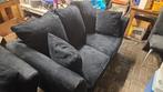 Mooi 2 en 3 zits bankstel van het merk montel, Ophalen, Gebruikt, 75 tot 100 cm, Zwart stof