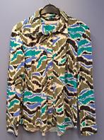 Studio Anneloes travelstof blouse blauw groen mt M art 50008, Maat 38/40 (M), Studio Anneloes, Blauw, .