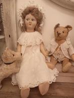 Antieke franse sofa doll 60 cm.flirtogen en bruids diadeem., Antiek en Kunst, Ophalen of Verzenden