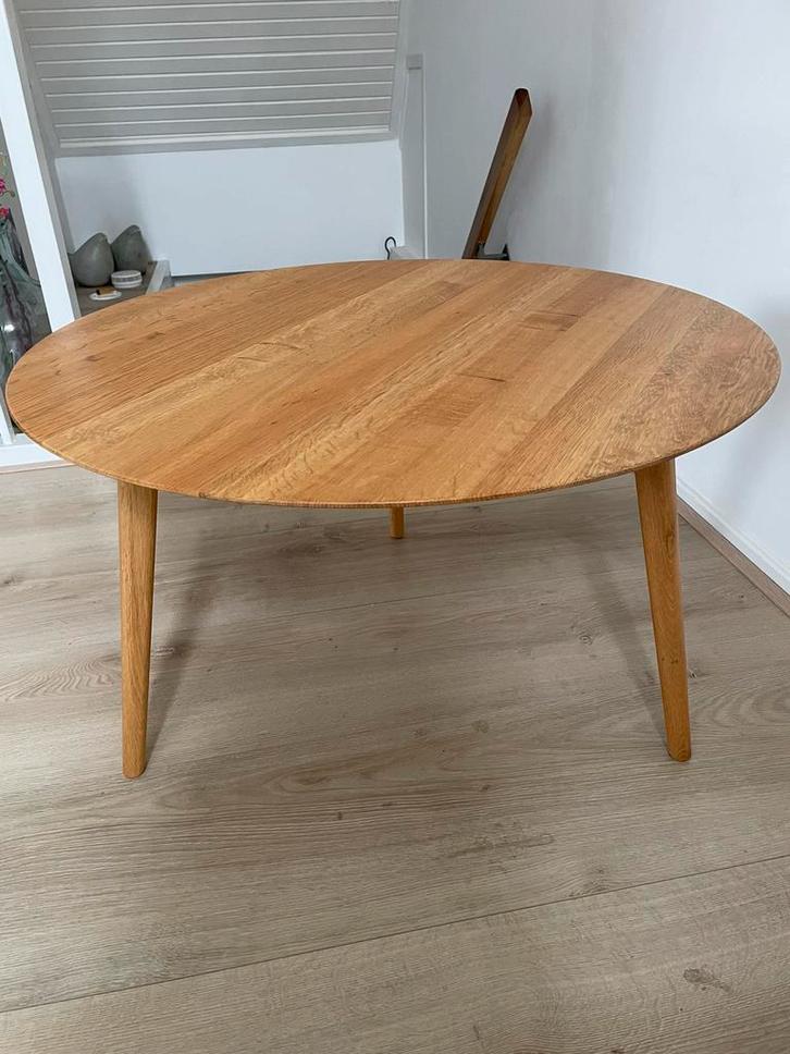 Salontafel Tomrer, Huis en Inrichting, Tafels | Salontafels, Zo goed als nieuw, Minder dan 50 cm, 50 tot 100 cm, Rond, Eikenhout