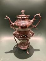 Zilver kleurige theepot met warmhouder, Ophalen of Verzenden, Gebruikt
