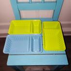 3 Patatbakjes met sausgedeelte kunststof, Huis en Inrichting, Ophalen, Overige materialen, Overige typen, Zo goed als nieuw