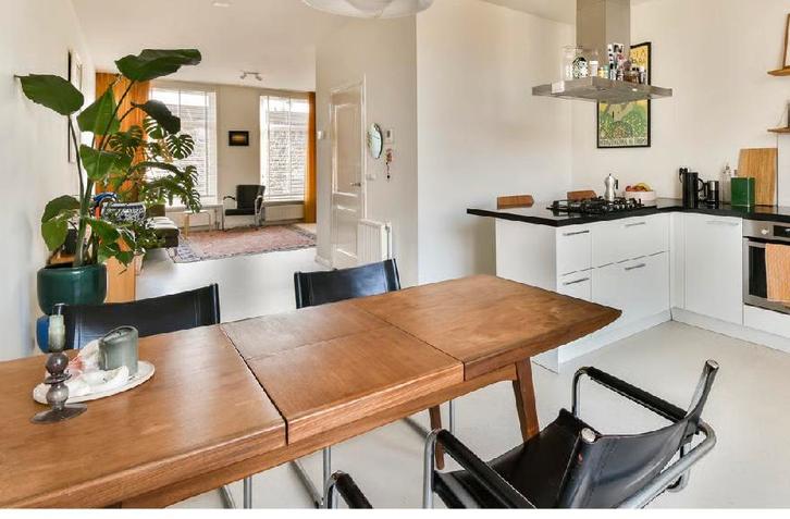 Louis van Teeffelen teak hout uitschuifbare vintage eettafel, Huis en Inrichting, Tafels | Eettafels, Zo goed als nieuw, 50 tot 100 cm