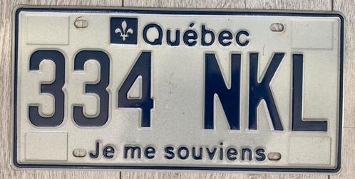 Kentekenplaat Canada Québec, Verzamelen, Automerken, Motoren en Formule 1, Zo goed als nieuw, Auto's, Ophalen of Verzenden