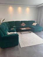 Groene Richmond Velvet Bank - Bioscoopcomfort!, Huis en Inrichting, Banken | Bankstellen, Gebruikt, Hoekbank, Ophalen of Verzenden