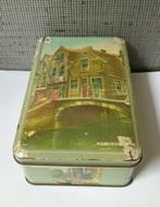 vintage blik met foto van delft, Verzamelen, Blikken, Ophalen of Verzenden, Gebruikt, Koek(jes), Overige merken