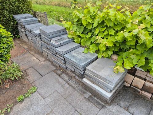 Terrastegels 15 m2, Tuin en Terras, Tegels en Klinkers, Gebruikt, Terrastegels, Beton, 10 m² of meer, Ophalen