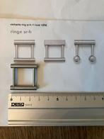 Vierkante roestvrijstalen dau ring :Carl Dau berlijn, Sieraden, Tassen en Uiterlijk, Ringen, 18 tot 19, Overige kleuren, IJzer of Staal