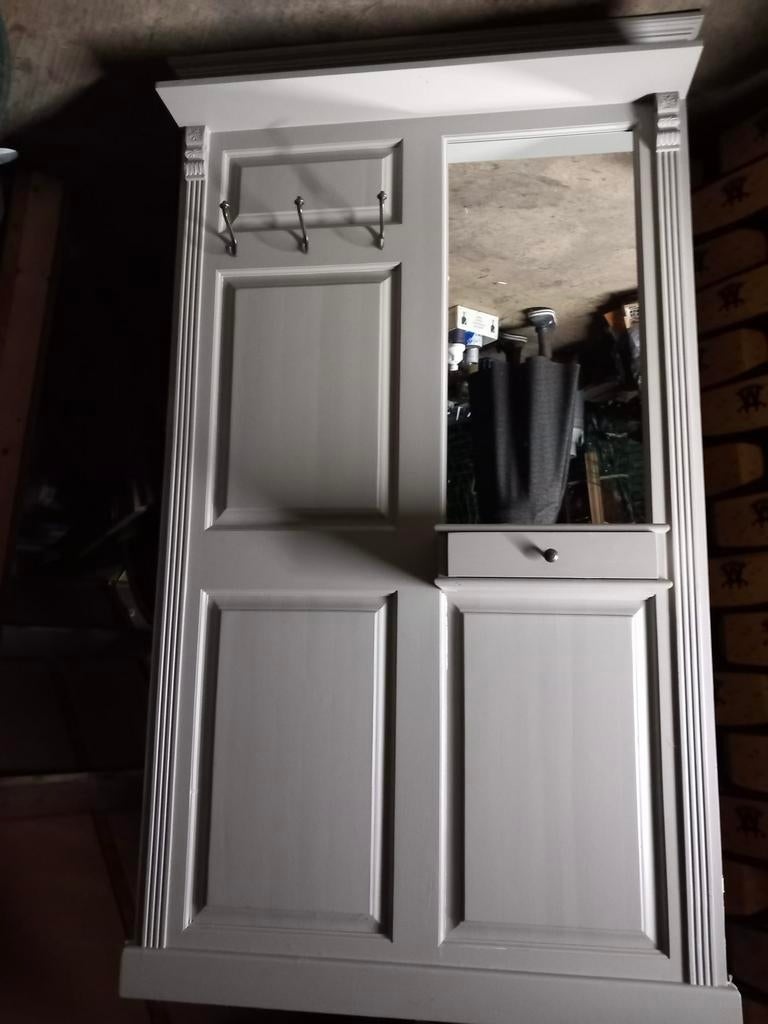 Kapstok met spiegel, Antiek en Kunst, Ophalen of Verzenden