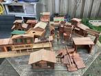 Houten huisjes voor cowboy figuren. Oehme, Hobby en Vrije tijd, Modelbouw | Figuren en Diorama's, Ophalen of Verzenden, Gebruikt
