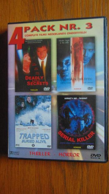 4 Thriller - horror dvd pack beschikbaar voor biedingen