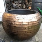 Mooie frigus goudkleurige grote pot voor binnenplant, Tuin en Terras, Bloembakken en Plantenbakken, Ophalen, Zo goed als nieuw