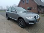 Volkswagen Touareg 2006 grijs kenteken! youngtimer 3.0 tdi, Auto's, Automaat, Stof, Zwart, Volkswagen