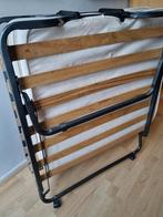 Opklapbed op wieltjes - Zo goed als nieuw!, Huis en Inrichting, Ophalen, 90 cm, Eenpersoons, Zwart