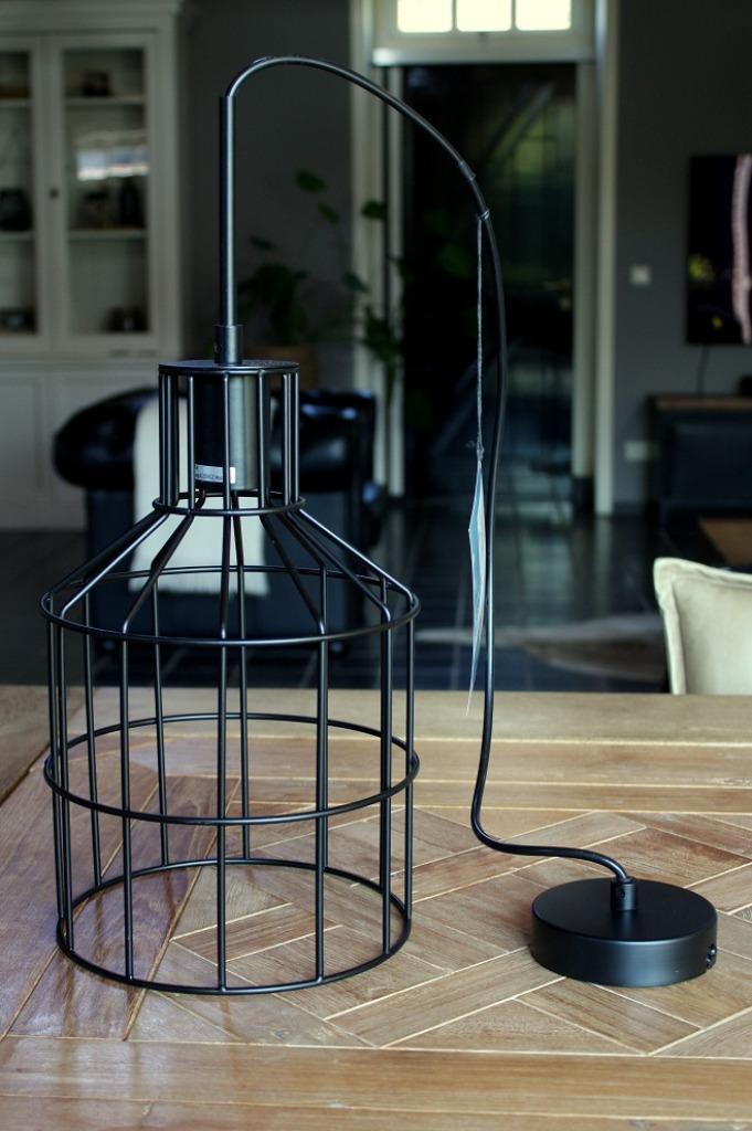 Hippe open hanglampen MATZ metaal draadlamp zwart, Huis en Inrichting, Lampen | Hanglampen, Nieuw, Minder dan 50 cm, Metaal, Ophalen of Verzenden