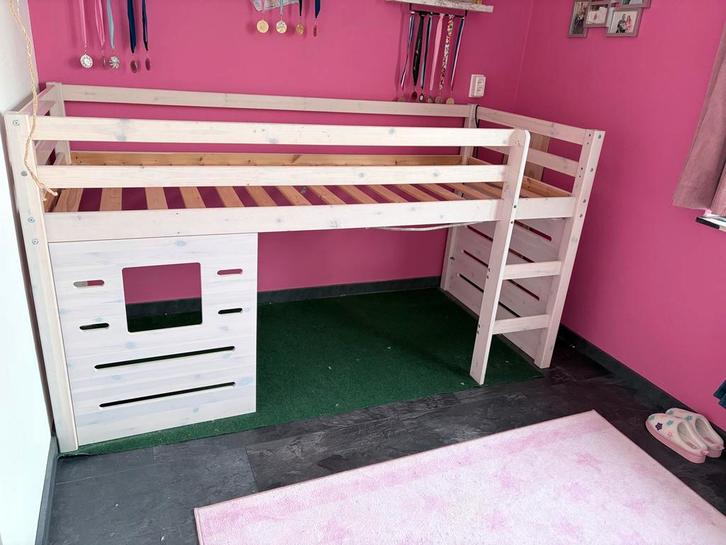 Leenbakker Halfhoogslaper Ties, Kinderen en Baby's, Kinderkamer | Stapelbedden en Hoogslapers, Gebruikt, Halfhoogslaper, Ophalen