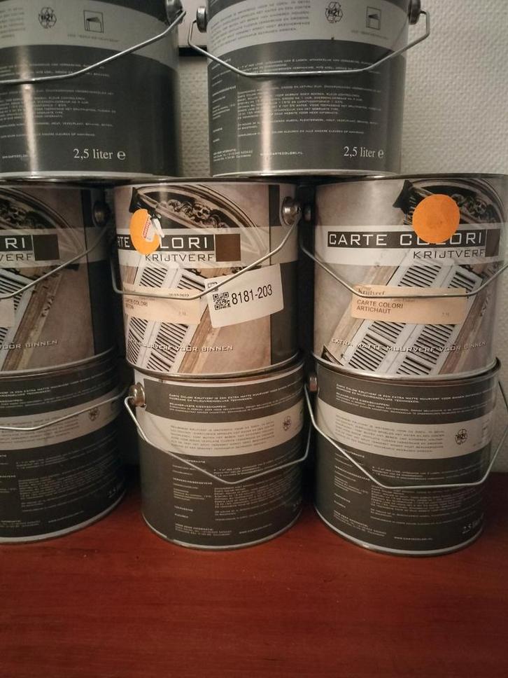 Carte Colori Krijtverf 2.5L- Nieuw meerdere kleuren, Doe-het-zelf en Verbouw, Verf, Beits en Lak, Nieuw, Verf, Minder dan 5 liter