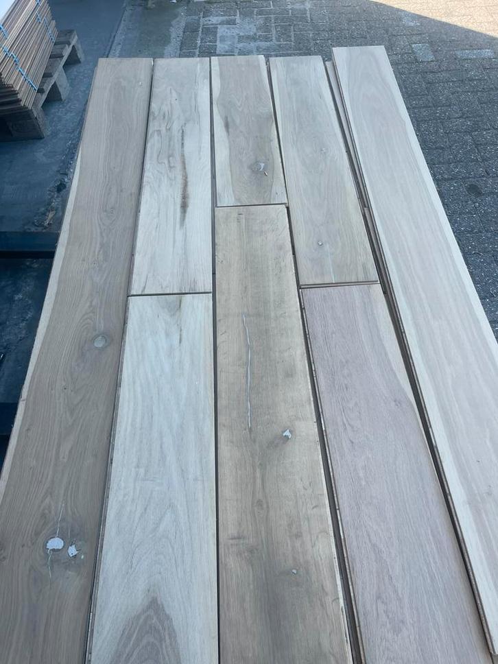 36m2 eiken vloerdelen Restpartij parketvloer, Doe-het-zelf en Verbouw, Vloerdelen en Plavuizen, Nieuw, Parket, Hout, 150 cm of meer