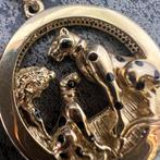 14 karaat gouden panter kettinghanger nieuw, Ophalen of Verzenden, Zo goed als nieuw, Goud, Kruis of Symbool