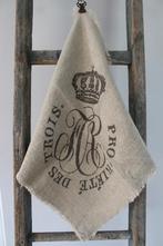 Stoere shabby linnen doek kroon 45 x 45 cm. *Pronck & Praal*, Ophalen of Verzenden, Nieuw