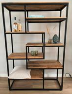 Stoere industriële kast van staal en mango hout NIEUW, Huis en Inrichting, Kasten | Wandmeubels, Ophalen, Nieuw, Minder dan 150 cm