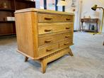 vintage ladekast eikenhout mooie staat 87 breed, Ophalen, Gebruikt, -, 50 tot 100 cm