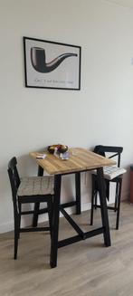 Statafel/bartafel met stoelen, Ophalen, Zo goed als nieuw