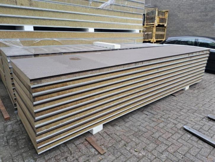 sandwichpanelen wandplaat steenwol 10 en 20 cm, wandpaneel., Doe-het-zelf en Verbouw, Plinten en Afwerking, Nieuw, 250 cm of meer