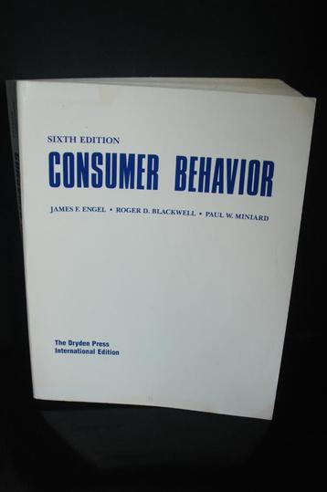 Consumer Behavior Engel Blackwell Miniard marketing beschikbaar voor biedingen