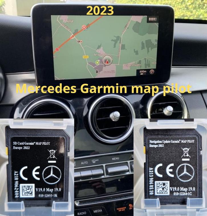 Mercedes navigatie SD, update 2025 Star 1+2 Garmin map Pilot, Computers en Software, Navigatiesoftware, Nieuw, Landkaarten, Heel Europa