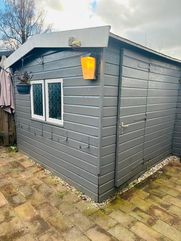 GRATIS houten tuinschuur 7m2, Tuin en Terras, Tuinhuizen, Gebruikt, Schuur, Hout, Ophalen