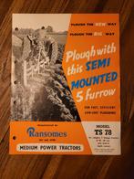 Tractor folder Ransomes TS 78 plough, Boeken, Ophalen of Verzenden, Zo goed als nieuw