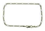 Figaro fraai 14 karaats gouden dames armband bicolor schakel, Voordeelsieraden, Ophalen of Verzenden, Zo goed als nieuw, Met edelsteen