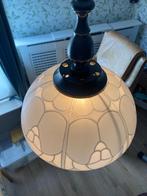 Vintage lamp, Huis en Inrichting, Lampen | Tafellampen, Ophalen, Zo goed als nieuw, Glas, Minder dan 50 cm