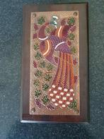 Pauw in koperlegering decoratie wand ca 1940, Ophalen of Verzenden