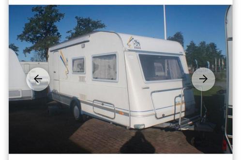 Caravan Knaus Blue Line 450, Caravans en Kamperen, Caravans, Particulier, tot en met 4, 750 - 1000 kg, Treinzit, Knaus, Vast bed