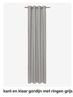 Kant en klare gordijnen grijs, Huis en Inrichting, Stoffering | Gordijnen en Lamellen, Ophalen of Verzenden, Zo goed als nieuw