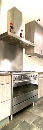 5-pits SMEG fornuis (met wokbrander) en oven en afzuigkap, Witgoed en Apparatuur, Fornuizen, Ophalen, Gebruikt, Hete lucht, 60 cm of meer