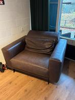 Lederen Loveseat - Donkerbruin, Huis en Inrichting, Ophalen, Minder dan 75 cm, Leer, Zo goed als nieuw