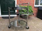 Serveerwagen, vintage, kristallen koeler, ijstang, Ophalen, Gebruikt