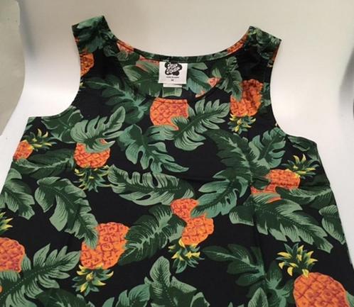 Hawaii shirt Hilo Hattie - dames, Kleding | Dames, T-shirts, Zo goed als nieuw, Maat 38/40 (M), Zwart, Zonder mouw, Ophalen of Verzenden