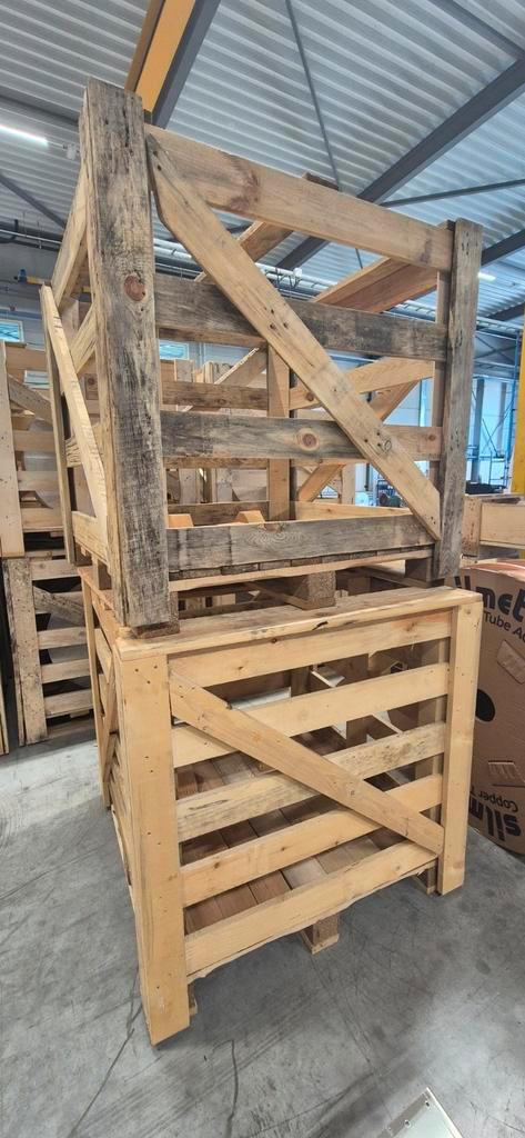 Houten kratten tekoop, Doe-het-zelf en Verbouw, Hout en Planken, Pallet, Minder dan 200 cm, Ophalen
