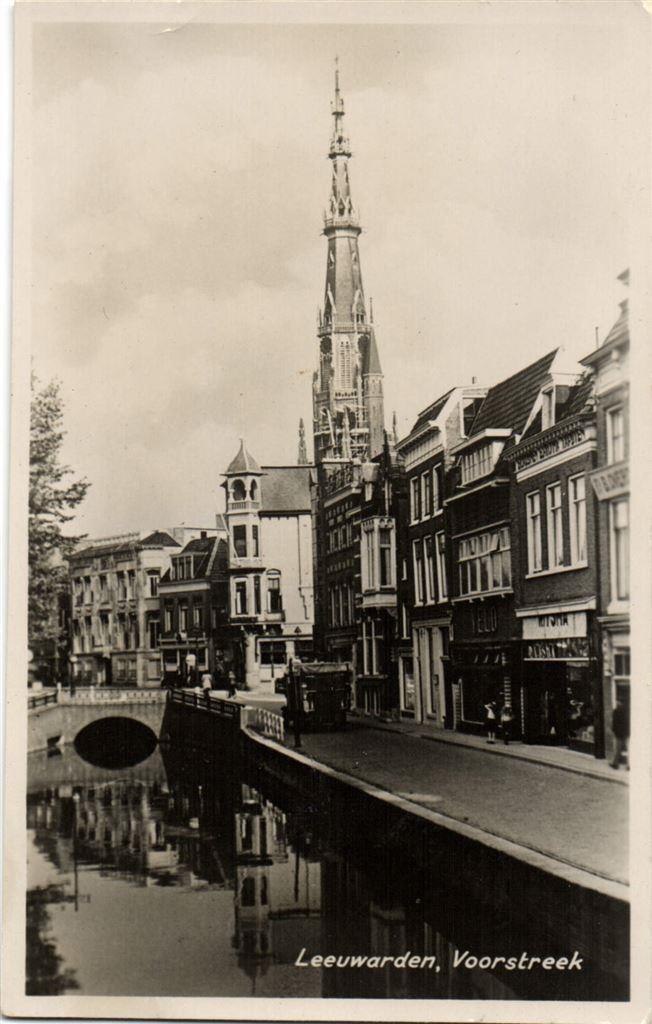 Leeuwarden, Voorstreek - 1949 gelopen, Verzamelen, Ansichtkaarten | Nederland, Gelopen, Friesland, Voor 1920, Ophalen of Verzenden