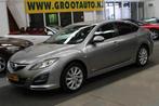 Mazda 6 2.0 GT-M Line Airco, Cruise control, Navi, Trekhaak,, Auto's, Mazda, Gebruikt, Zwart, 4 cilinders, Leder en Stof