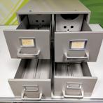 Industriële stalen 4 ladekast - kaartenbak 30,5x36x40 cm, Huis en Inrichting, Kasten | Ladekasten, Gebruikt, 5 laden of meer, Ophalen of Verzenden