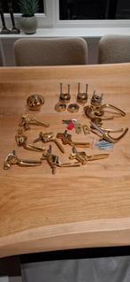 Gebruikt Deurbeslag , messing- Diverse Onderdelen, Doe-het-zelf en Verbouw, Hang- en Sluitwerk, Ophalen, Gebruikt, Koper of Messing