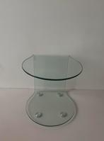 Glazen design bijzettafel, Ophalen, Minder dan 45 cm, Minder dan 55 cm, Glas