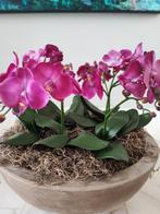 Mooie pot met kunst orchideeën, Huis en Inrichting, Ophalen, Zo goed als nieuw