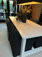 6 Luxe eetkamer stoelen met houten white wash stoere tafel, Huis en Inrichting, Stoelen, Ophalen, Luxe industrieel- modern-tijdloos